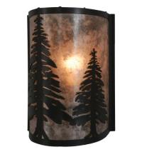 Meyda White 114681 - 8&#34; Wide Tall Pines Wall Sconce