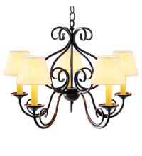 Meyda White 115230 - 24&#34; Wide Jenna 5 Light Chandelier