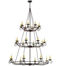 Meyda White 115255 - 60&#34;W Estrella 24 LT Three Tier Chandelier