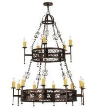 Meyda White 115334 - 48"W Toscano 15 LT Two Tier Chandelier