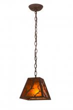 Meyda White 115336 - 8&#34;Sq Branches Pendant