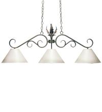 Meyda White 115618 - 48" Long Bristol 3 Light Pendant