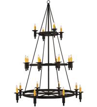 Meyda White 115722 - 60&#34;W Carella 20 LT Three Tier Chandelier