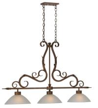 Meyda White 115763 - 49&#34; Long Zamora 3 Light Island Pendant