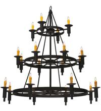 Meyda White 116151 - 60&#34;W Carella 20 LT Three Tier Chandelier