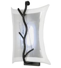 Meyda White 116753 - 10&#34; Wide Twigs LED Fused Glass Wall Sconce