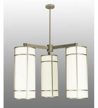 Meyda White 117579 - 49&#34;W Cilindro Jackson Hall 3 LT Chandelier