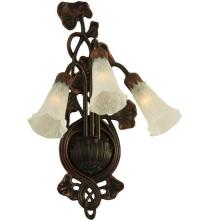 Meyda White 11846 - 10.5&#34;W White Pond Lily 3 LT Wall Sconce