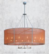 Meyda White 119090 - 108&#34;W Cilindro Rame Chandelier