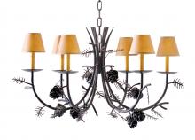 Meyda White 119769 - 42&#34; Wide Pinecone 6 Light Chandelier