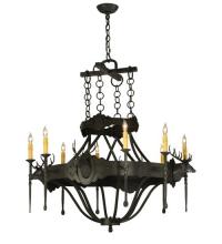 Meyda White 119967 - 40"W Stag 8 LT Chandelier