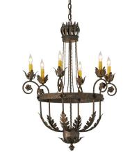 Meyda White 120411 - 26&#34;W Antonia 6 LT Chandelier