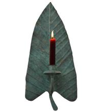 Meyda White 121493 - 7&#34; Wide Arum Leaf Wall Mount Candle Holder