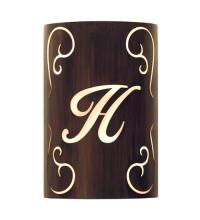 Meyda White 121550 - 10&#34; Wide Personalized H Monogram Wall Sconce