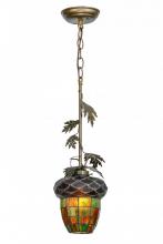 Meyda White 121872 - 7&#34;W Greenbriar Oak Mini Pendant