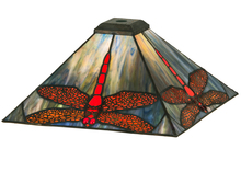 Meyda White 12203 - 13&#34; Square Prairie Dragonfly Shade