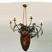 Meyda White 12363 - 29.5&#34;W Pinecone 5 Arm Chandelier