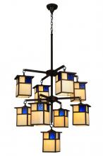 Meyda White 123938 - 32"W Hyde Park T Mission 9 LT Chandelier