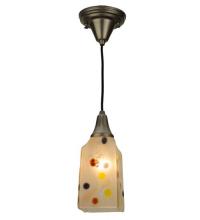 Meyda White 124018 - 4.5&#34;Sq Metro Fusion Jewel Mini Pendant