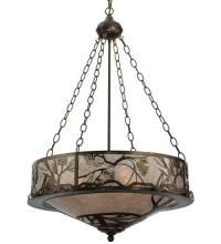 Meyda White 124801 - 24&#34;W Whispering Pines Inverted Pendant