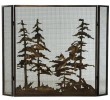 Meyda White 124964 - 51&#34; Wide X 40.5&#34; High Tall Pines Fireplace Screen