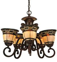 Meyda White 125117 - 20&#34;W Ilona 5 LT Chandelier