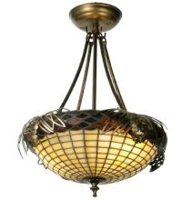 Meyda White 12697 - 14.5&#34;W Whispering Pines Semi-Flushmount