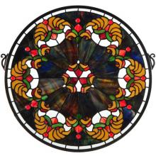 Meyda White 127106 - 18&#34;W X 18&#34;H Middleton Stained Glass Window