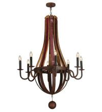 Meyda White 127589 - 43&#34;W Barrel Stave Metallo 8 LT Chandelier