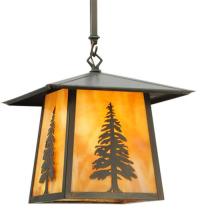 Meyda White 129504 - 12&#34;Sq Stillwater Tall Pine Pendant