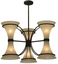 Meyda White 129534 - 30&#34;W Chronos 3 Arm Chandelier