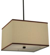 Meyda White 130284 - 16" Square Charisma Fabric Pendant