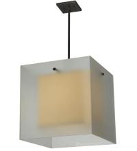 Meyda White 130764 - 17.5&#34;Sq Quadrato Shadow Box Pendant