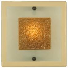 Meyda White 131563 - 12&#34;Sq Metro Fusion Bullion Glass Wall Sconce