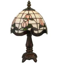 Meyda White 132340 - 12&#34; High Roseborder Mini Lamp