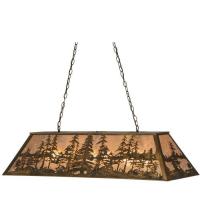 Meyda White 13254 - 48&#34; Long Tall Pines Oblong Pendant