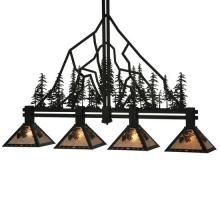 Meyda White 132767 - 60&#34; Long Tall Pines 4 Light Island Pendant