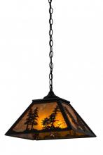 Meyda White 133566 - 16&#34; Square Tall Pines Pendant