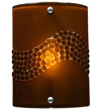 Meyda White 133700 - 8.25&#34;W Metro Fusion Amber Pietre Wall Sconce