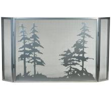 Meyda White 133721 - 50&#34; Wide X 28&#34; High Tall Pines Fireplace Screen