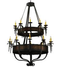 Meyda White 133745 - 48&#34;W Costello 20 LT Two Tier Chandelier