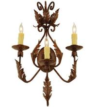 Meyda White 135057 - 16.5&#34;W French Elegance 3 LT Wall Sconce