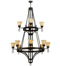 Meyda White 135710 - 46&#34; Wide Savino 12 Light Two Tier Chandelier