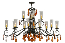 Meyda White 136485 - 62&#34; Long Windsor 14 Light Oblong Chandelier