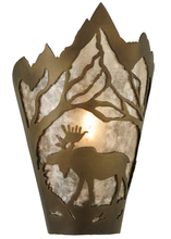 Meyda White 136674 - 8&#34;W Moose at Dawn Left Wall Sconce