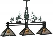 Meyda White 138248 - 45&#34;L Winter Pine 3 LT Island Pendant