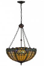 Meyda White 138577 - 20&#34;W Dragonfly Trellis Inverted Pendant