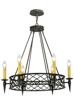 Meyda White 139014 - 33&#34; Wide Topridge 6 LT Chandelier