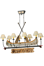 Meyda White 139745 - 50&#34;L Personalized Canoe 8 LT Chandelier