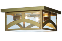 Meyda White 140498 - 14&#34;Sq Hyde Park Hill Top Flushmount
